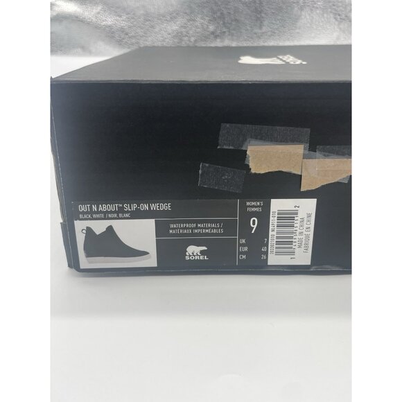 Sorrel Women's Out N About Slip-On Wedge Black Sz 9 Shoes Casual Leather Outdoor - Picture 5 of 5